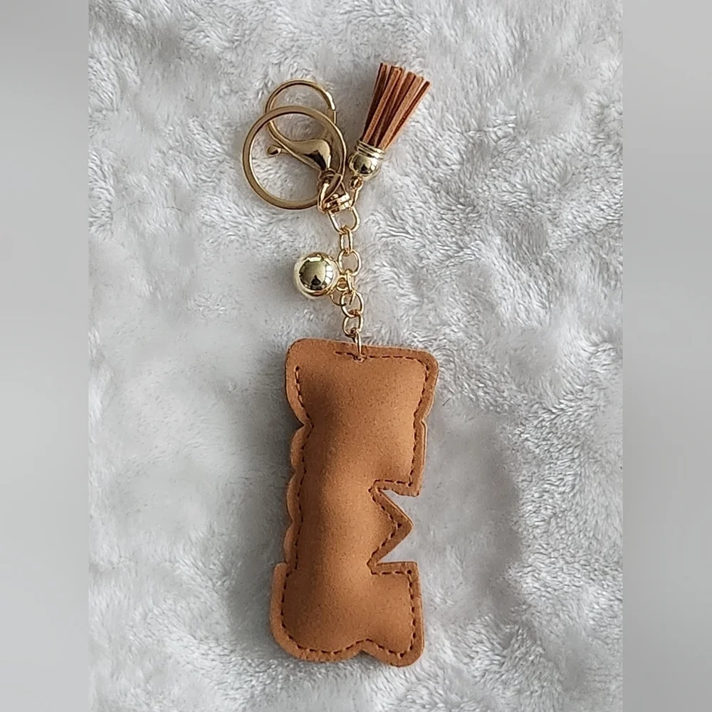 Designer-Inspired Brown/Gold Keychain Luxury Bag Charm